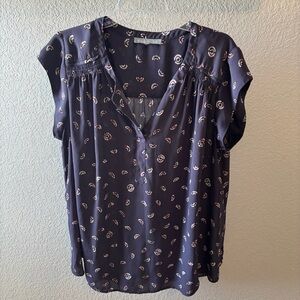 Daniel Rainn Purple Floral Blouse